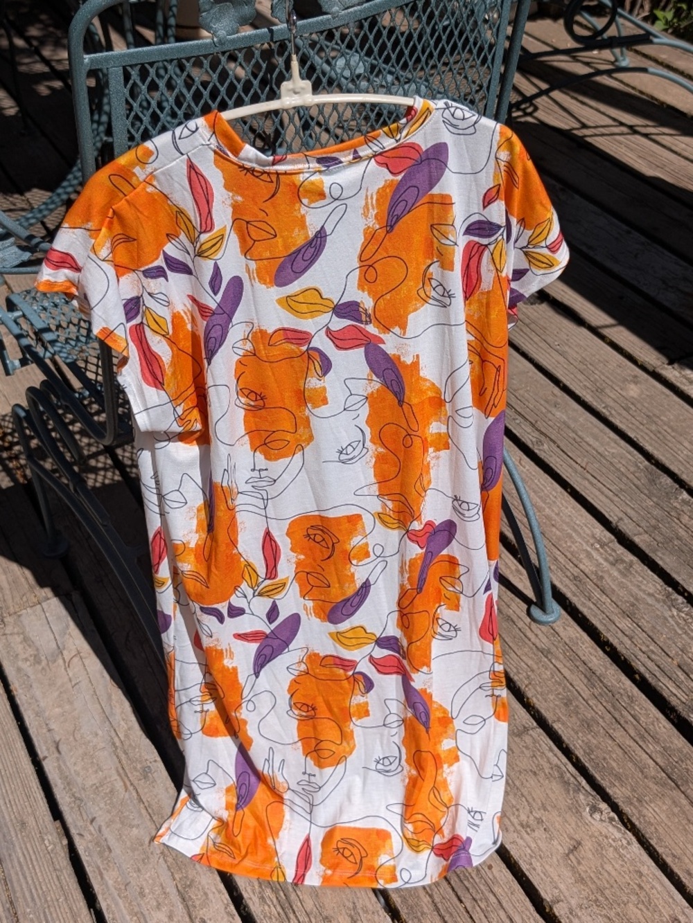 NWT Abstract Faces Artistic Dress Shell